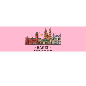 Basel Switzerland Skyline Bumper Sticker