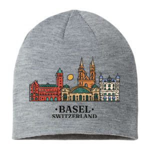 Basel Switzerland Skyline Sustainable Beanie