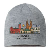 Basel Switzerland Skyline Sustainable Beanie