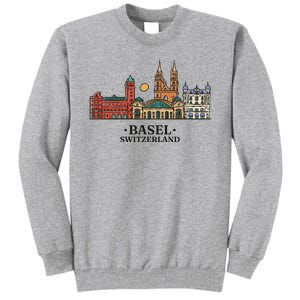 Basel Switzerland Skyline Tall Sweatshirt