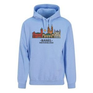 Basel Switzerland Skyline Unisex Surf Hoodie