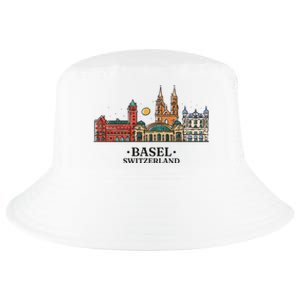 Basel Switzerland Skyline Cool Comfort Performance Bucket Hat