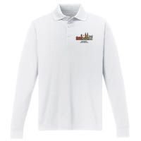 Basel Switzerland Skyline Performance Long Sleeve Polo