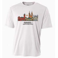 Basel Switzerland Skyline Cooling Performance Crew T-Shirt