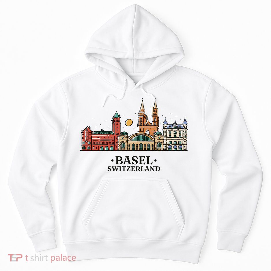 Basel Switzerland Skyline Hoodie