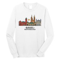 Basel Switzerland Skyline Long Sleeve Shirt