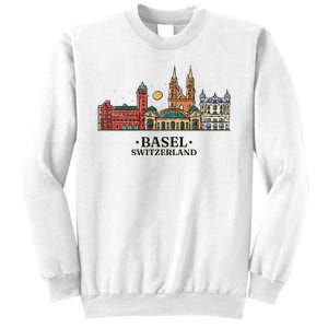 Basel Switzerland Skyline Sweatshirt