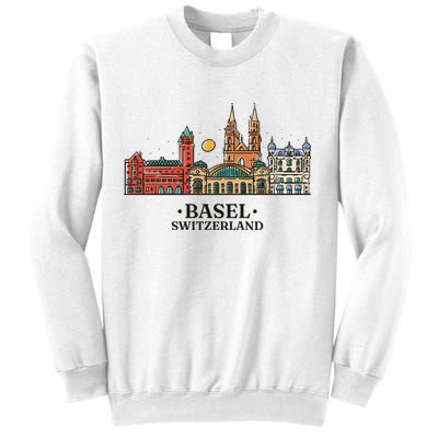 Basel Switzerland Skyline Sweatshirt