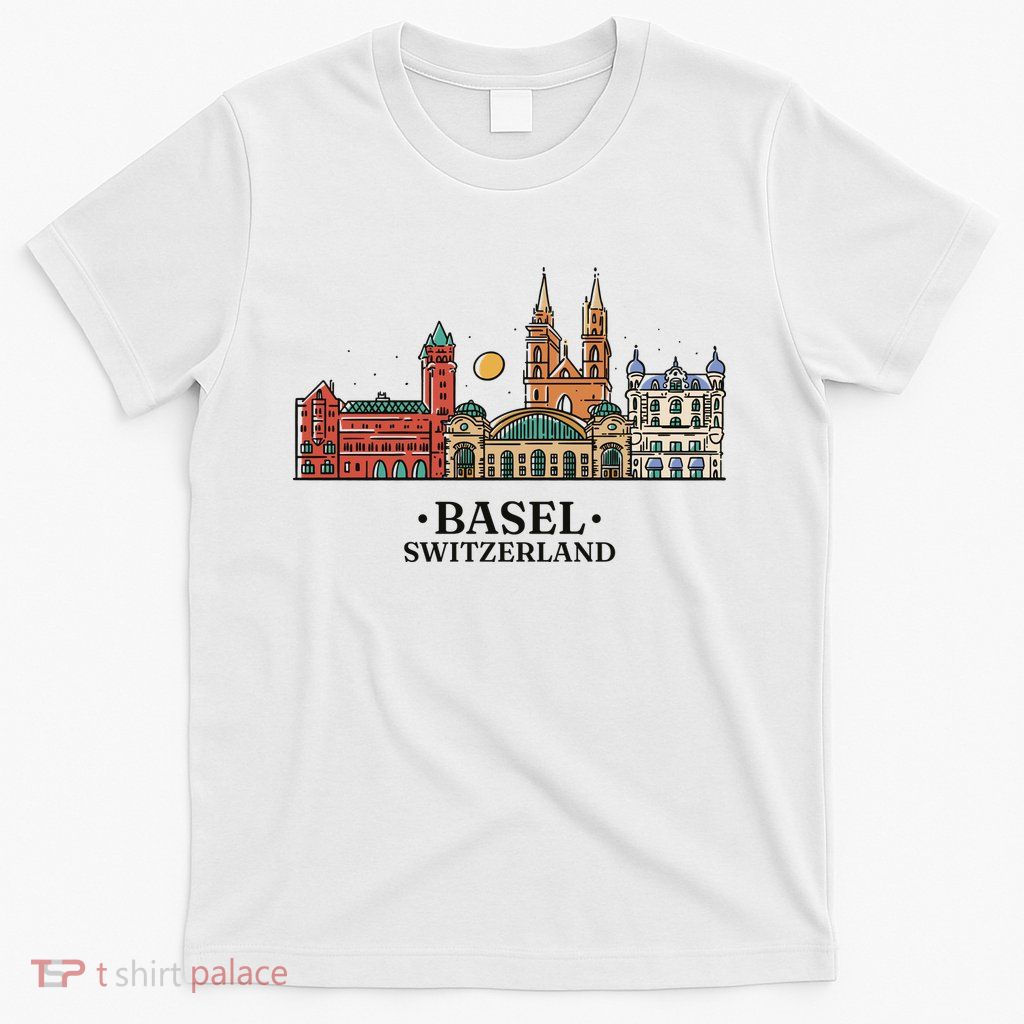 Basel Switzerland Skyline T-Shirt