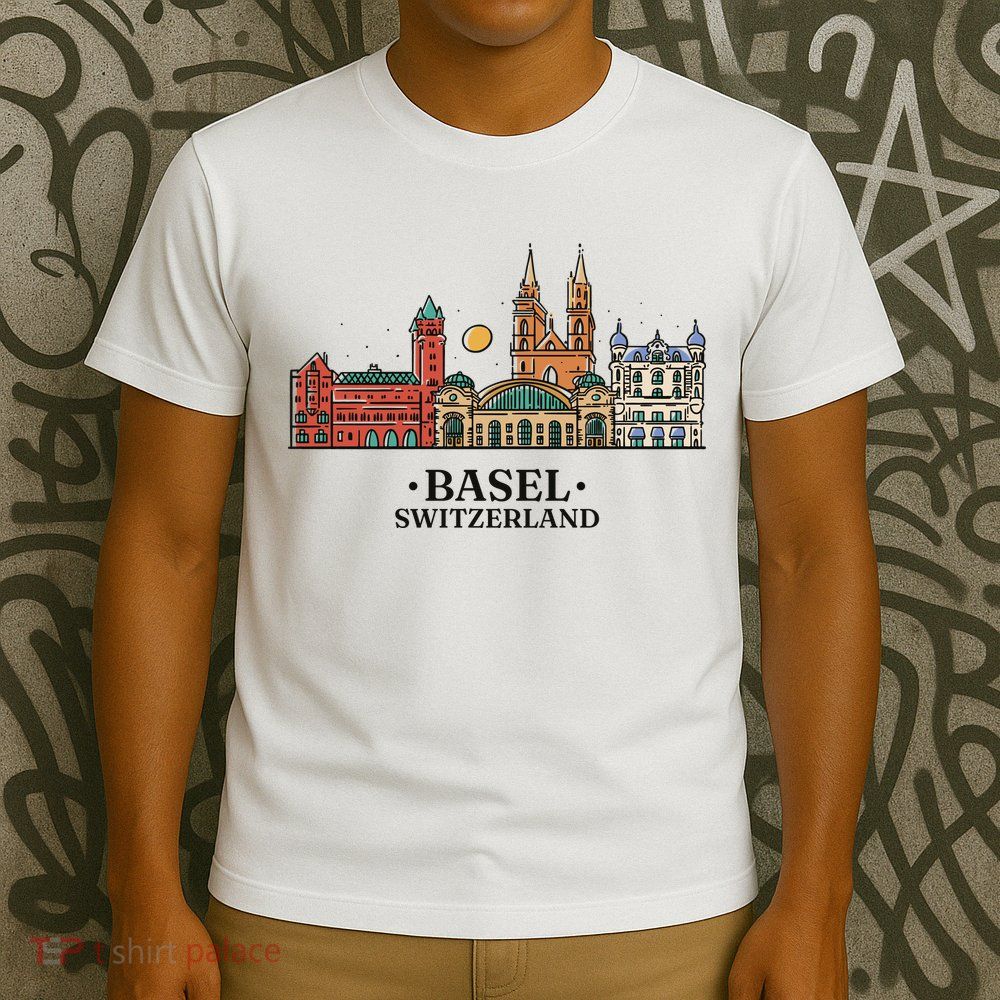 Basel Switzerland Skyline T-Shirt