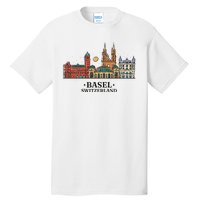 Basel Switzerland Skyline Tall T-Shirt