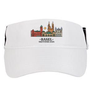 Basel Switzerland Skyline Adult Drive Performance Visor