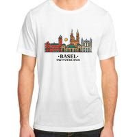 Basel Switzerland Skyline Adult ChromaSoft Performance T-Shirt