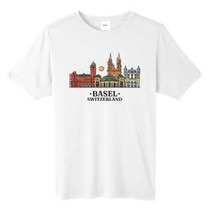 Basel Switzerland Skyline Tall Fusion ChromaSoft Performance T-Shirt