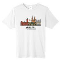 Basel Switzerland Skyline Tall Fusion ChromaSoft Performance T-Shirt