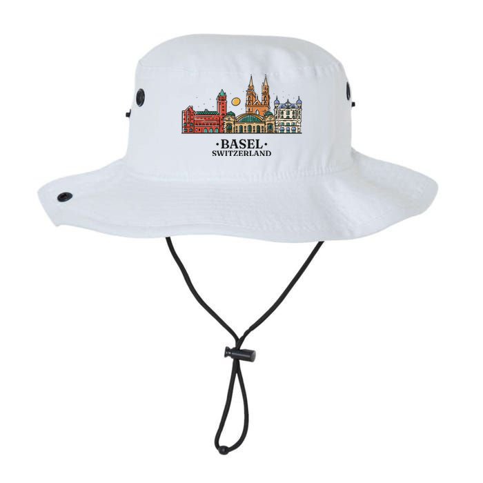 Basel Switzerland Skyline Legacy Cool Fit Booney Bucket Hat