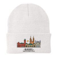 Basel Switzerland Skyline Knit Cap Winter Beanie