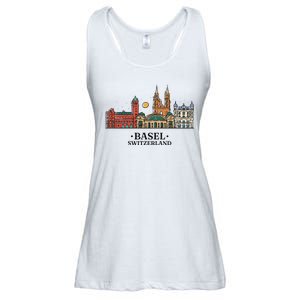 Basel Switzerland Skyline Ladies Essential Flowy Tank