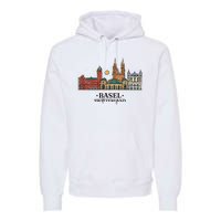 Basel Switzerland Skyline Premium Hoodie