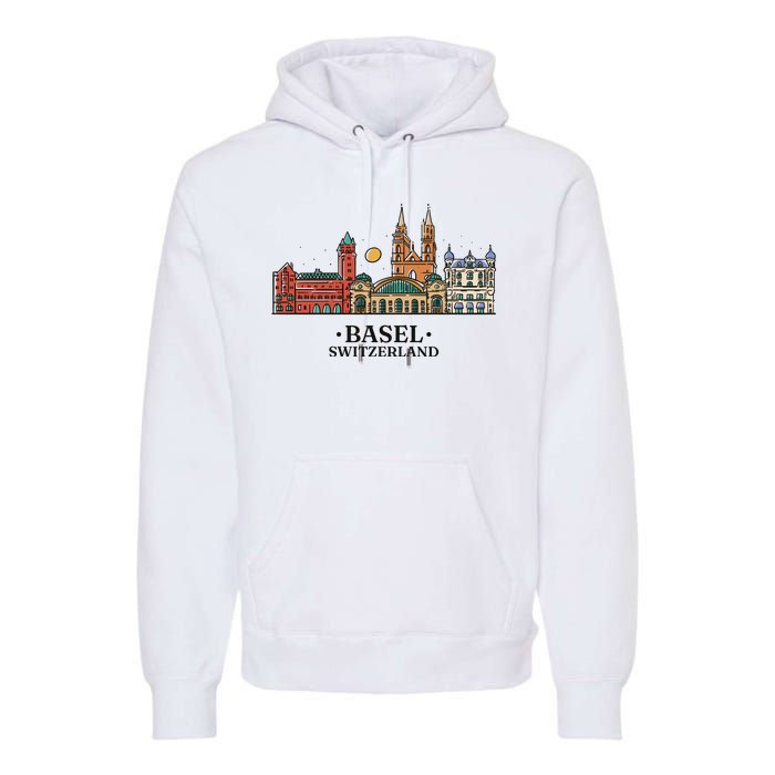 Basel Switzerland Skyline Premium Hoodie