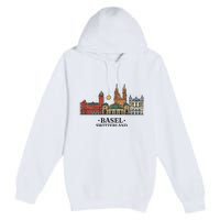 Basel Switzerland Skyline Premium Pullover Hoodie