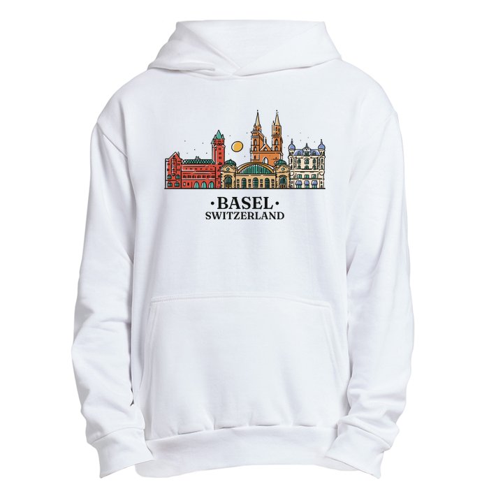 Basel Switzerland Skyline Urban Pullover Hoodie