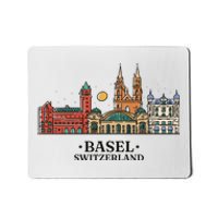 Basel Switzerland Skyline Mousepad