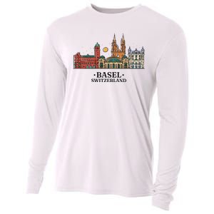 Basel Switzerland Skyline Cooling Performance Long Sleeve Crew