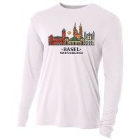 Basel Switzerland Skyline Cooling Performance Long Sleeve Crew