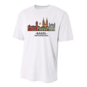 Basel Switzerland Skyline Performance Sprint T-Shirt