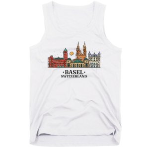 Basel Switzerland Skyline Tank Top