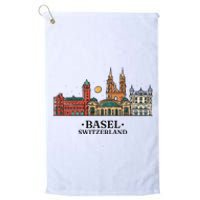 Basel Switzerland Skyline Platinum Collection Golf Towel