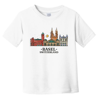 Basel Switzerland Skyline Toddler T-Shirt
