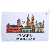 Basel Switzerland Skyline Grommeted Golf Towel