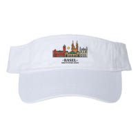 Basel Switzerland Skyline Valucap Bio-Washed Visor