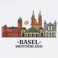 Basel Switzerland Skyline Visor