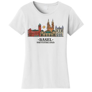 Basel Switzerland Skyline Women's T-Shirt