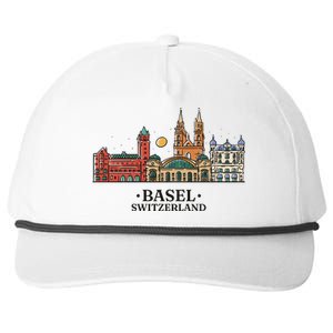 Basel Switzerland Skyline Snapback Five-Panel Rope Hat