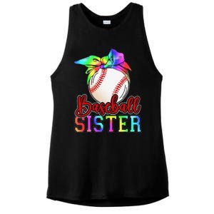 Baseball Sister Shirt Leopard Heart Mothers Day Girls  Ladies PosiCharge Tri-Blend Wicking Tank