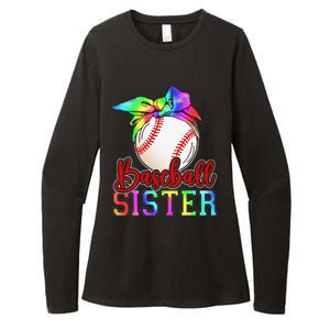 Baseball Sister Shirt Leopard Heart Mothers Day Girls  Womens CVC Long Sleeve Shirt