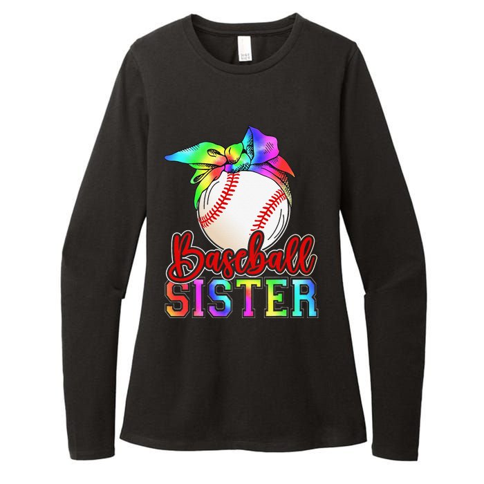 Baseball Sister Shirt Leopard Heart Mothers Day Girls  Womens CVC Long Sleeve Shirt