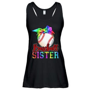 Baseball Sister Shirt Leopard Heart Mothers Day Girls  Ladies Essential Flowy Tank