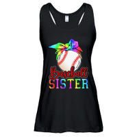 Baseball Sister Shirt Leopard Heart Mothers Day Girls  Ladies Essential Flowy Tank