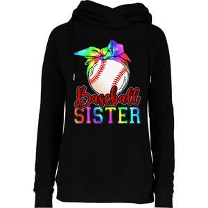 Baseball Sister Shirt Leopard Heart Mothers Day Girls  Womens Funnel Neck Pullover Hood