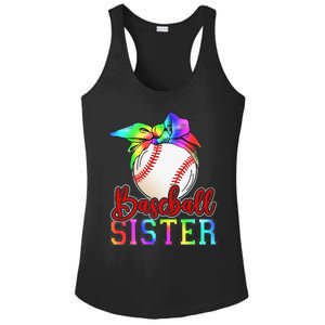 Baseball Sister Shirt Leopard Heart Mothers Day Girls  Ladies PosiCharge Competitor Racerback Tank