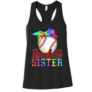 Baseball Sister Shirt Leopard Heart Mothers Day Girls  Women's Racerback Tank