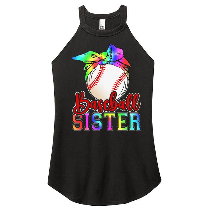 Baseball Sister Shirt Leopard Heart Mothers Day Girls  Women's Perfect Tri Rocker Tank