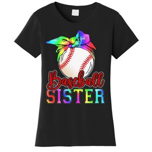 Baseball Sister Shirt Leopard Heart Mothers Day Girls  Women's T-Shirt