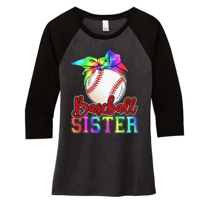 Baseball Sister Shirt Leopard Heart Mothers Day Girls  Women's Tri-Blend 3/4-Sleeve Raglan Shirt