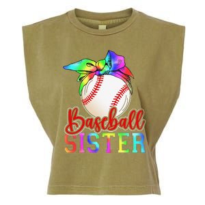 Baseball Sister Shirt Leopard Heart Mothers Day Girls  Garment-Dyed Women's Muscle Tee